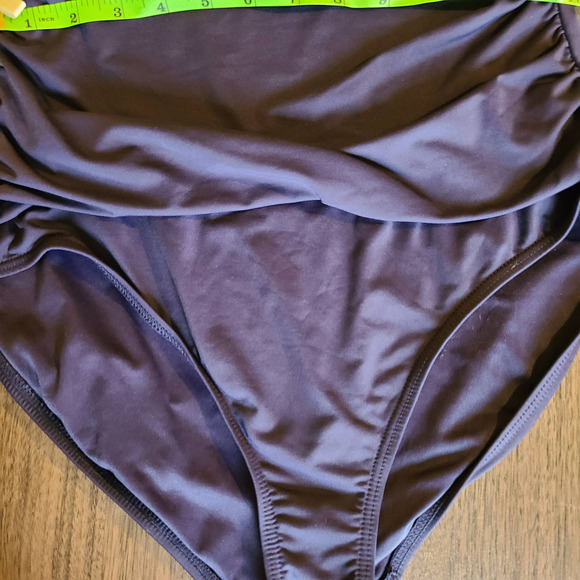 Anne Cole Ruched Sweetheart Neckline Navy One Piece Swimsuit - Picture 13 of 13